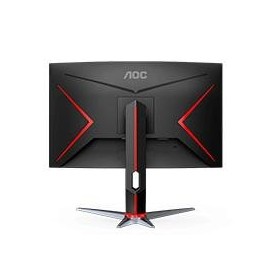 MONITOR AOC GAMER CURVO 24 / NEGRO – ROJO /  PANEL VA ...